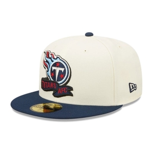 White New Era Tennessee Titans NFL Sideline 2022 Fitted Cap 59fifty | WOVT53170