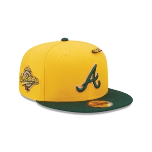 Yellow New Era Atlanta Braves Back To School Fitted Cap 59fifty | PZBS85076