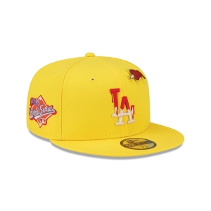 Yellow New Era La Dodgers Icy Pop Fitted Cap 59fifty | ISNU73825