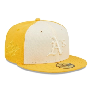 Yellow New Era Oakland Athletics MLB 2-tone Fitted Cap 59fifty | QKDB83125