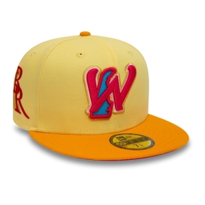 Yellow New Era Wilmington Rocks Milb Soft Fitted Cap 59fifty | BIGR07265